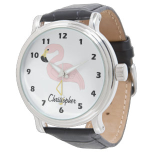 Montre Conception de flamant personnalisée