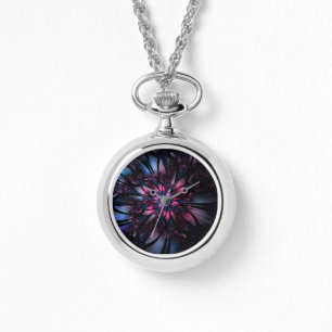 Montre Conception de fleurs fractales abstraites.