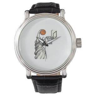 Montre Conception de gravure vintage de dunk de basketbal