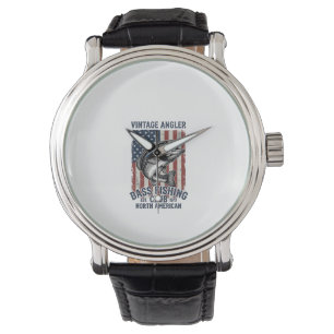 Montre Conception de maillot de drapeau américain de pêch
