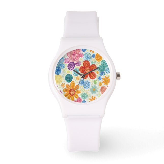 Montre Conception de Marguerite de Gribouillage au Crayon (Recto)