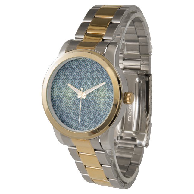 Montre Conception de motif abstrait de vagues océaniques  (Incliné)