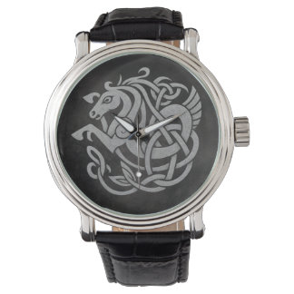 Montre Conception de nœud de cheval mythique nordique