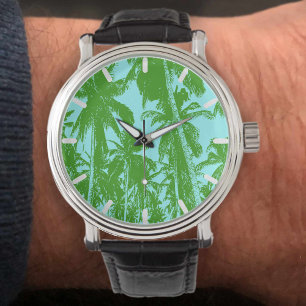 Montre Conception de palmiers tropicaux