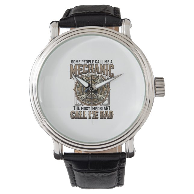 Montre Conception de père de clé de pignon de mécanicien  (devant)