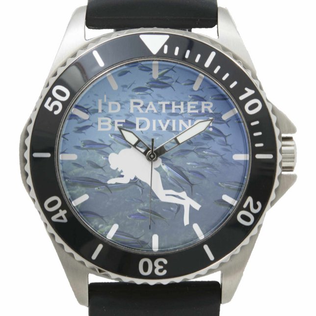 Montre Conception de plongeur en scaphandre "Je préférera (Créateur téléchargé)