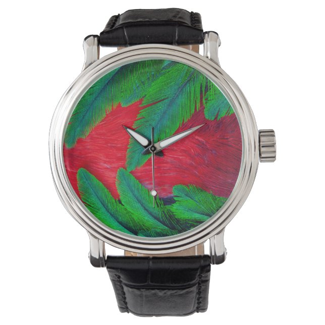 Montre Conception de plume de Quetzal resplendissant (devant)