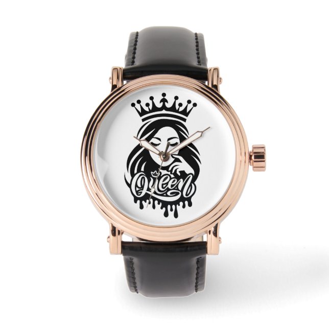 Montre Conception de Reine – Couronne Royale Élégante (Recto)