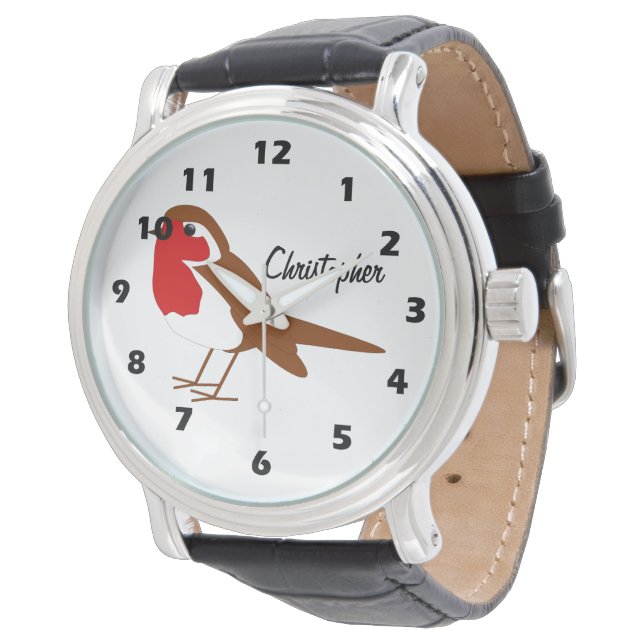 Montre Conception de Robin Personnalisée (Incliné)