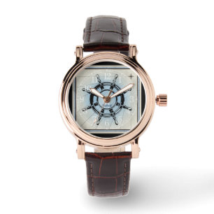Montre Conception de roue de navires nautiques d'antiquit