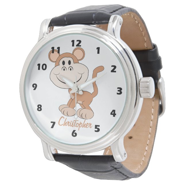 Montre Conception de singe personnalisée (Incliné)