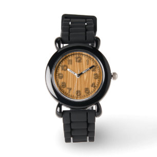 Montre Conception de surface de texture en bois-35456