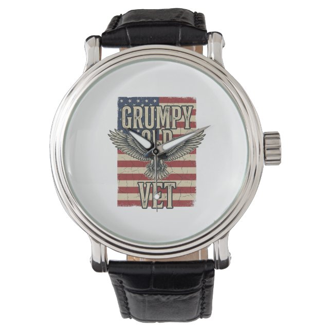 Montre Conception de T-shirt de drapeau d'aigle patriotiq (devant)