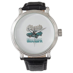 Montre Conception de T-Shirt de voiture vintage de grand-