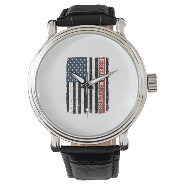 Montre Conception de T-shirt Drapeau de Conducteur de Bus (devant)