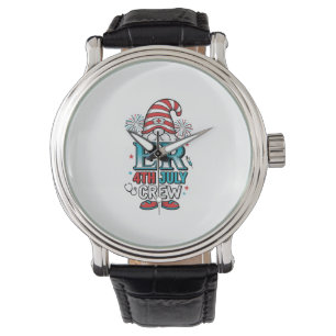 Montre Conception de T-shirt Gnome Patriotique ER 4 juill