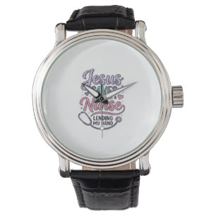 Montre Conception de t-shirt Jésus Sauve l'infirmière Foi