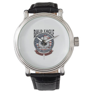 Montre Conception de T-Shirt Patriotique Aigle Chauve Vin