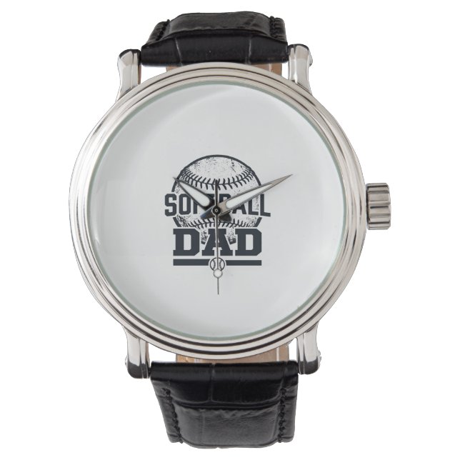 Montre Conception de T-Shirt Vectoriel Papa Softball Vint (devant)