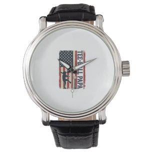 Montre Conception de t-shirt vintage drapeau américain Te