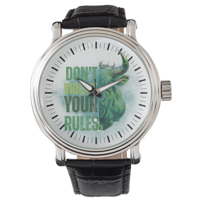 Montre Conception de taureau | Rappel | Motivation (devant)