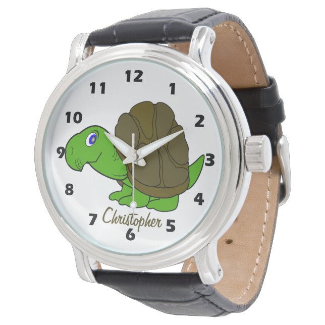Montre Conception de tortue personnalisée (Incliné)