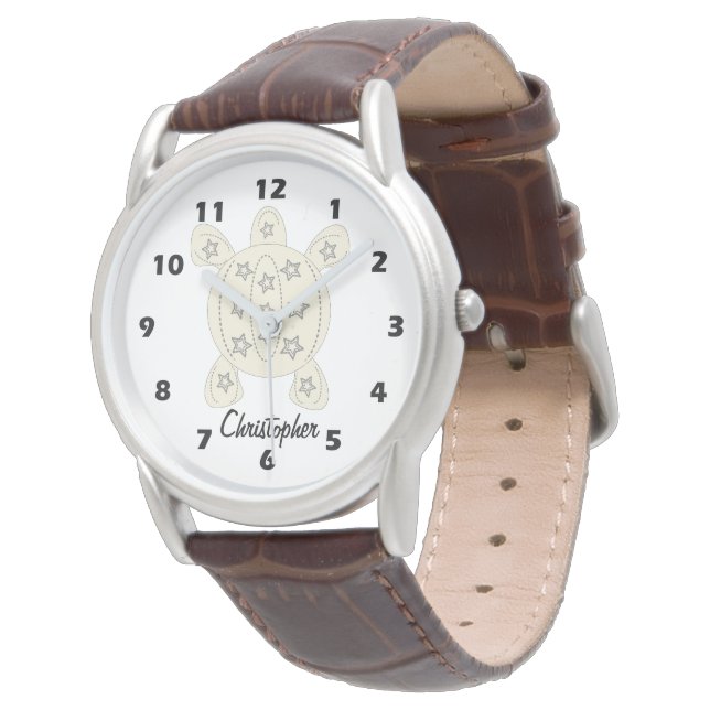 Montre Conception de Tortue Personnalisée (Incliné)