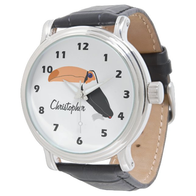 Montre Conception de Toucan Personnalisée (Incliné)