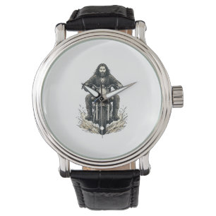 Montre Conception de vecteur de cavalier de moto de gravu