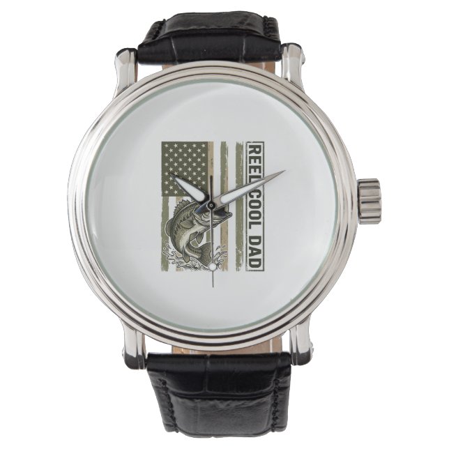 Montre Conception de vecteur de drapeau de pêche à la bas (devant)