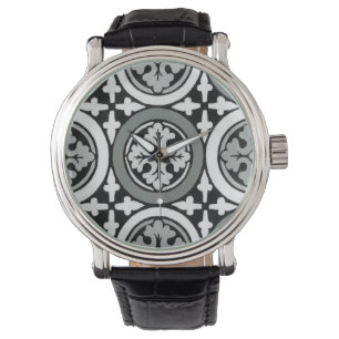 Montre Conception décorative de tuile de rosette de la