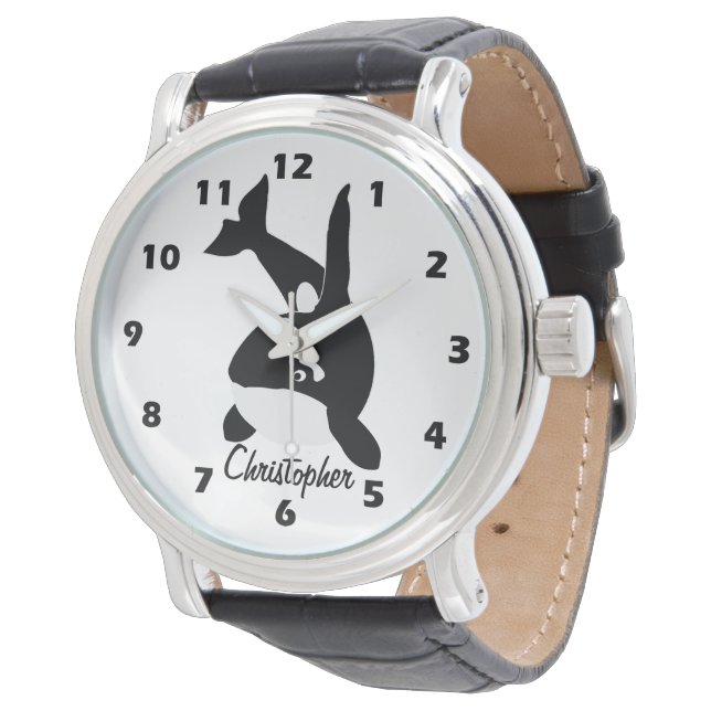 Montre Conception d'épaulard personnalisée (Incliné)