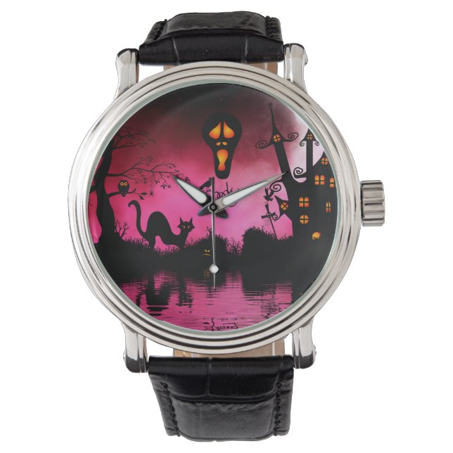 Montre Conception éffrayante et drôle d'halloween (devant)