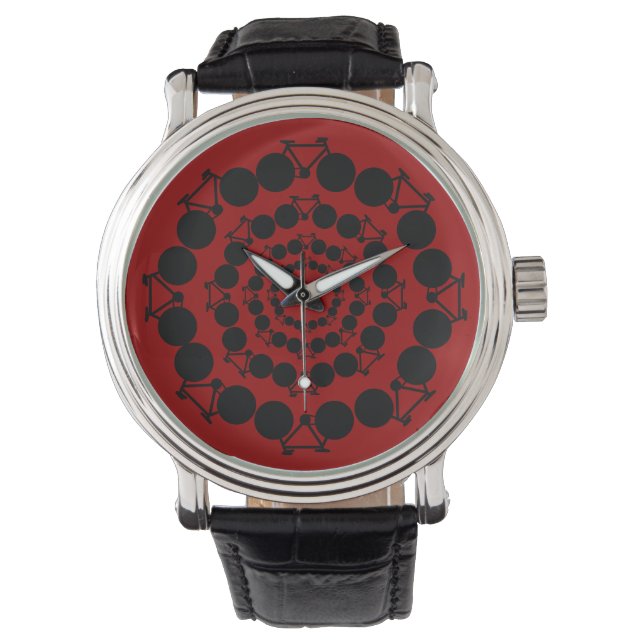 Montre conception élégante de bicyclettes noires (devant)
