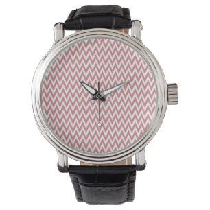 Montre Conception élégante rose de Chevron