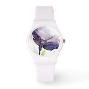 Montre Conception florale d'été avec le résumé peint 