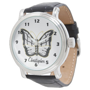 Montre Conception Papillon Blanc Personnalisé