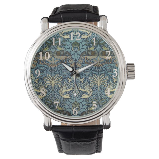 Montre Conception tissée de William Morris Paon et Dragon (devant)