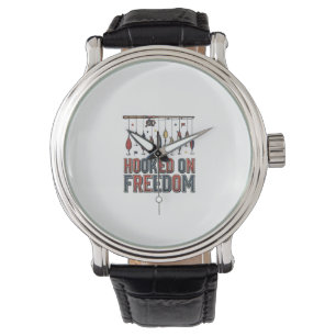 Montre Conçu pour la liberté Chemise de pêche patriotique