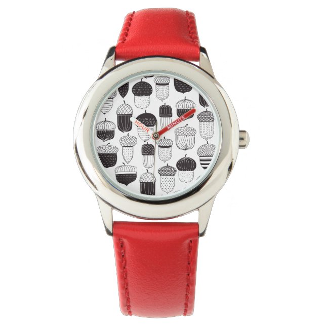 Montre Conflit de Doodle motif d'automne (devant)