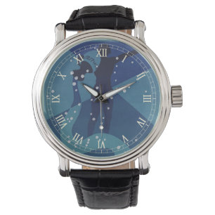 Montre Constellation Aquarius, Astrologie Vintage Zodiaqu