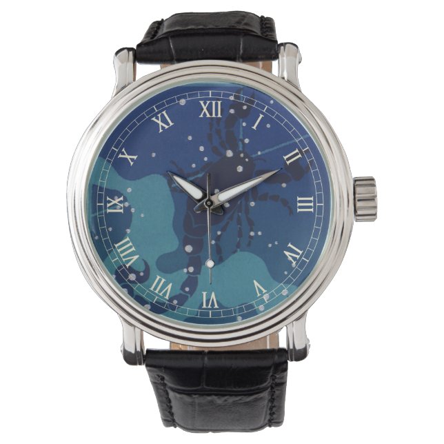 Montre Constellation du Scorpion, Astrologie du Zodiaque  (devant)