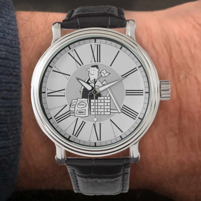 Montre Constructeur avec matériaux de construction sur un (Créateur téléchargé)