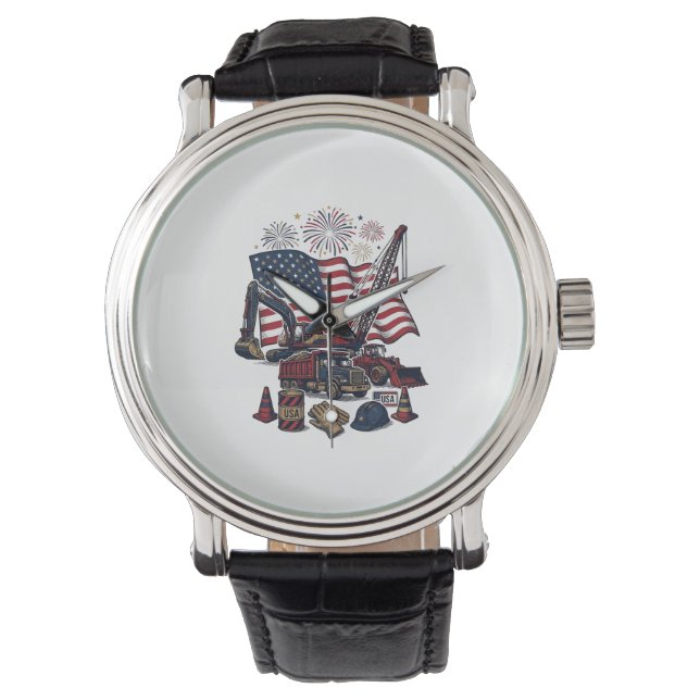 Montre Construction Patriotique USA Vintage (devant)