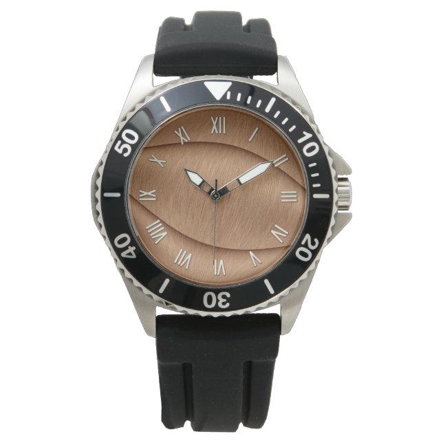 Montre Contour en cuivre avec chiffres (devant)