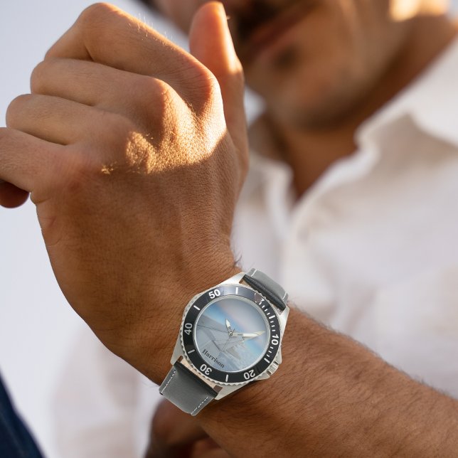 Montre Cool Aéronef photo, ciel, Personnalisé (Créateur téléchargé)