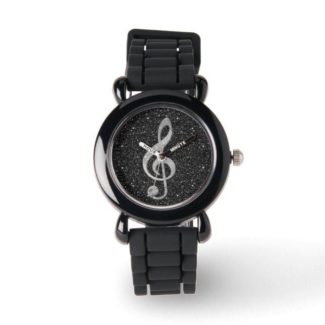 Montre Cool argent parties scintillant effet brillant tre (Recto)