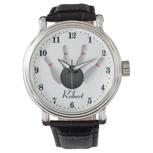 Montre Cool Bowling amoureux ajouter un nom
