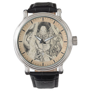 Montre Cool classique vintage japonais démon tatouage d'