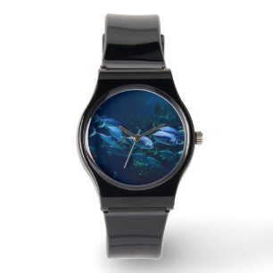 Montre Cool Dark Aquarium Fish Shoal